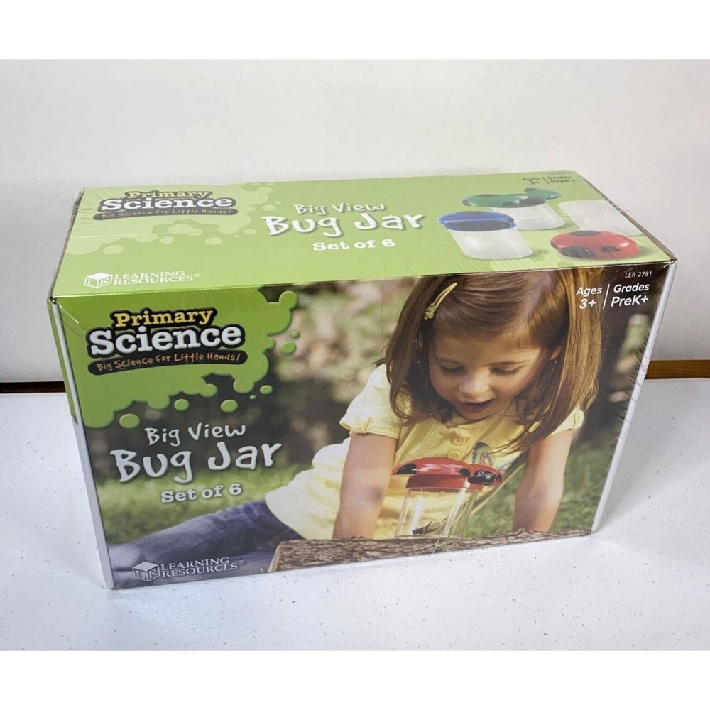 Learning Resources Big View Bug  Insect Jars Set Skill Learn Set 6 NIB NEW